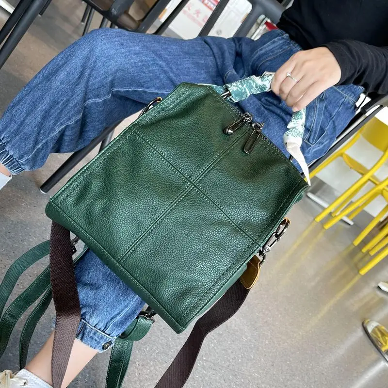 casual-backpack-2022-new-korean-classic-solid-color-backpack-women-learn-large-capacity-soft-leather-one-shoulder-travel-trend