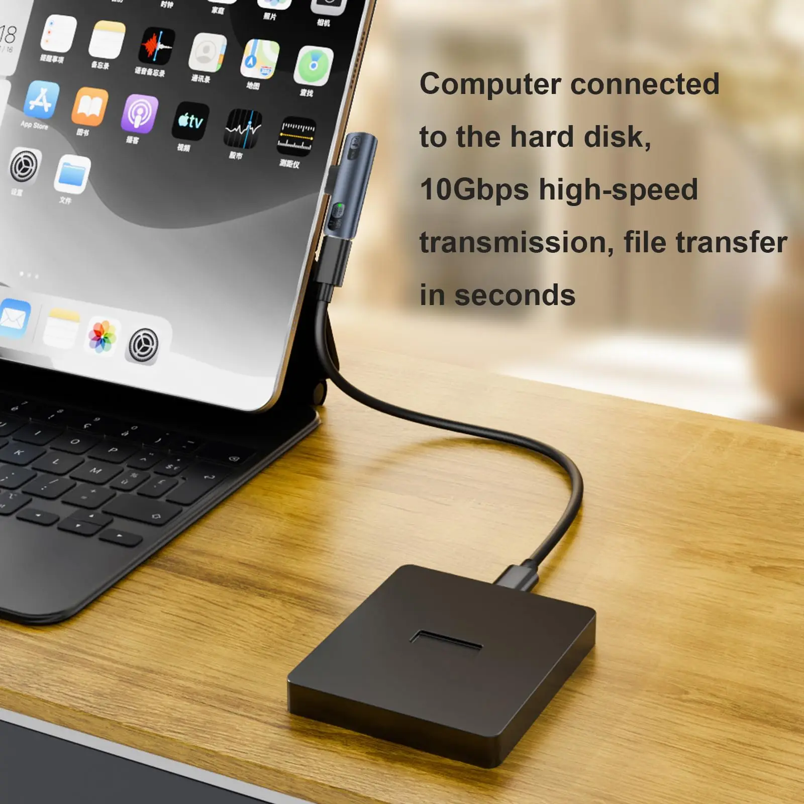100W 충전 포트가 있는 2-in-1 USB C 분배기, 듀얼 USB 타입 C 헤드폰 및 충전 어댑터 동글, 충전 및 음악 지원