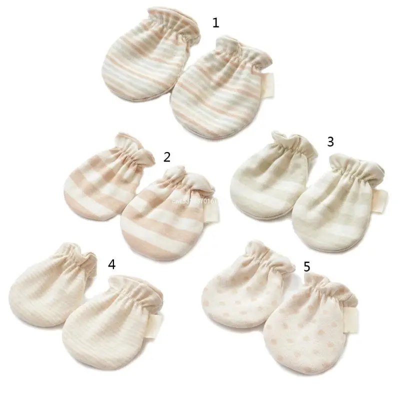 

1 Pairs Unisex Baby No Scratch Mittens Gloves for 0-6 Months Baby Infant for Newborn with Elastic Cuffs Dropship