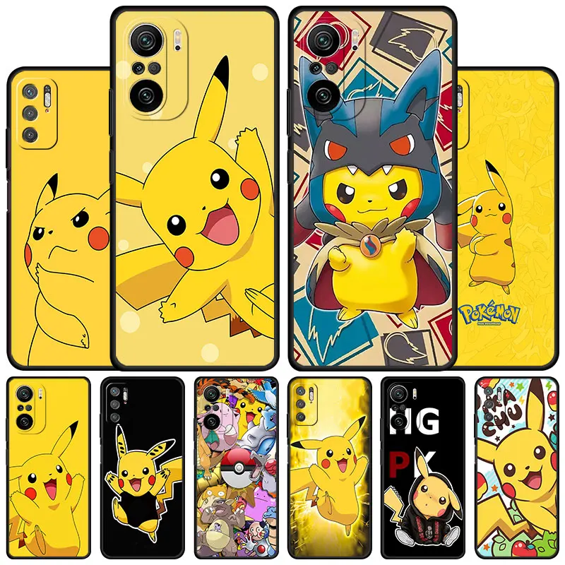 Custodia In Silicone Antiurto Per Xiaomi Redmi Note 11 Pro 10S 11S 8T 9 7 9S 11T 10 Lite 8 Pokemon Pikachu Cover Funda