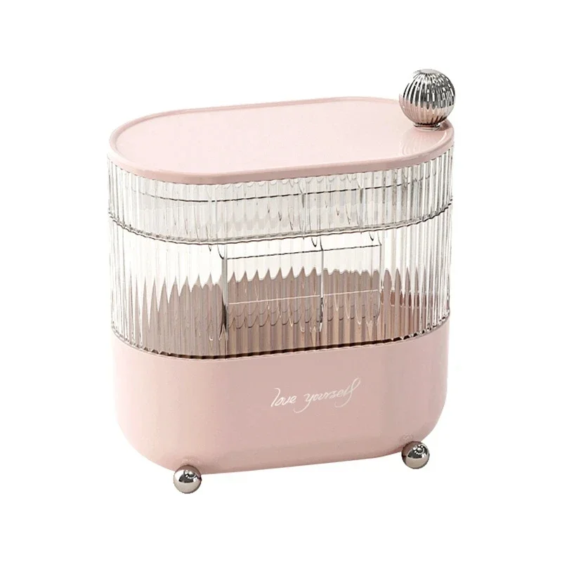 

Cosmetics Rotatable Box Brush Makeup Desktop Dustproof Lipsticks Multi-layered Storage Jewelry Cosmetic For