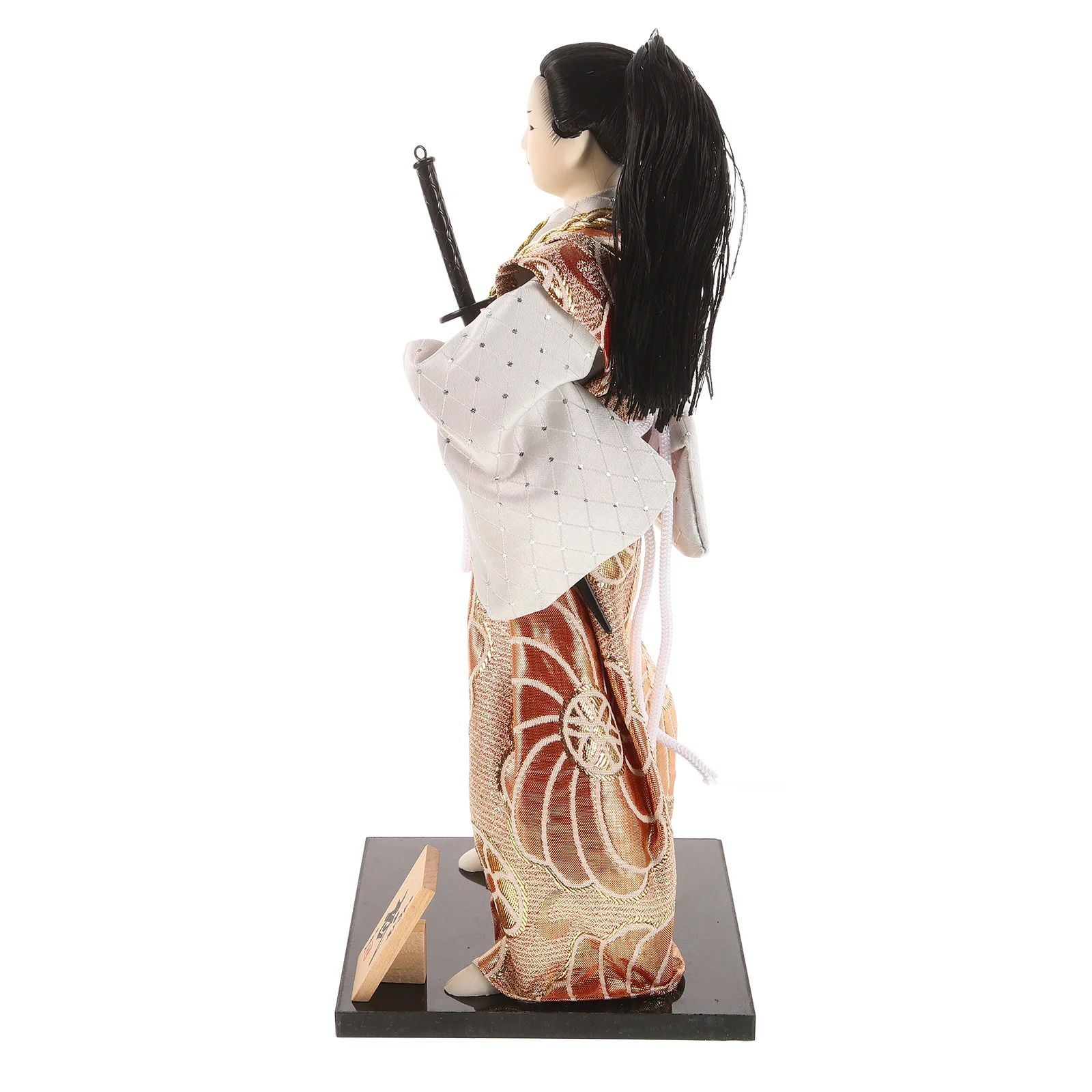 

Baby Ornaments Japanese Samurai Statues Wooden Cloth Party Supplies Home Decor