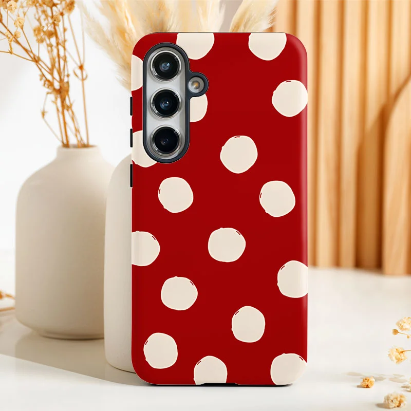 Chic Polka Dot Phone Case with Dual-Layer Protection
