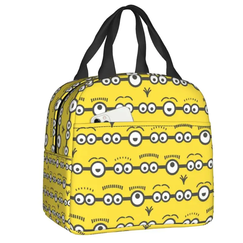 Custom Minions Lunch Bag Uomo Donna Cooler Thermal Insulated Lunch Box Per Bambini School Work Picnic Food Tote Bags