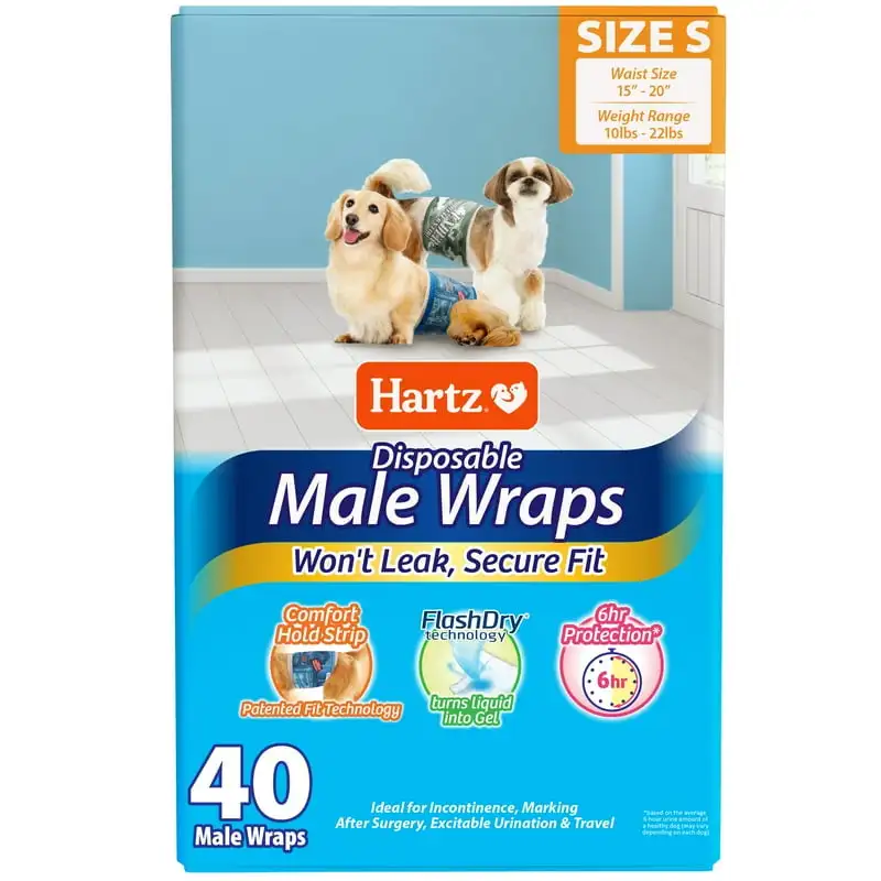 

Male Dog Diaper Wrap, Leak Proof Protection, Size S, Pack of 40 Dog bag holder Accessoire chien Heavy duty dog poop bags Dog sw