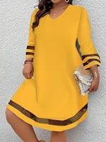 Grande taille mode femmes élégantes robe ample tenue décontractée femmes robe nouveau tempérament 1