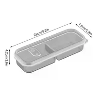 Boîte de rangement pour réfrigérateur, bac à légumes pour repas emballés, plastique de qualité alimentaire scellé, viande congelée, stockage réfrigéré à 2/3 compartiments 5