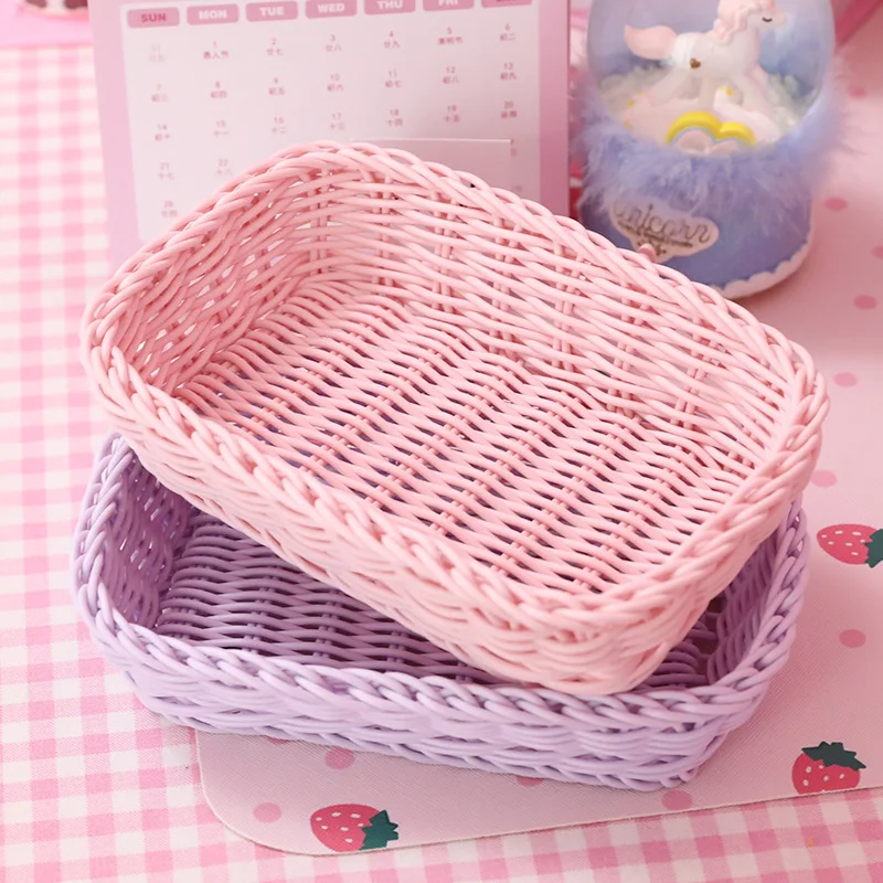 Love Heart Shape Basket Desktop Sweet Color Basket Photo Props for Home Storage Decoration Basket Nordic Storage Fruit 1
