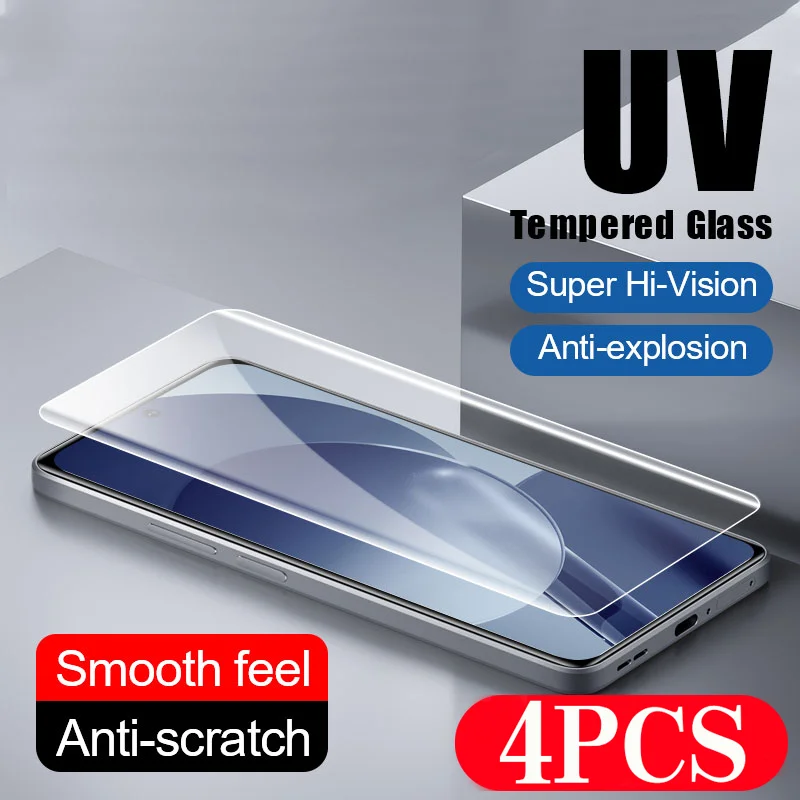 4 Pezzi Di Vetro Temperato Uv Per Xiaomi 14 13 Pro 12S 11 Ultra Pellicola Protettiva Per Telefono Per Xiaomi Civi 4 Pro 3 2 Mix 4 Proteggi Schermo