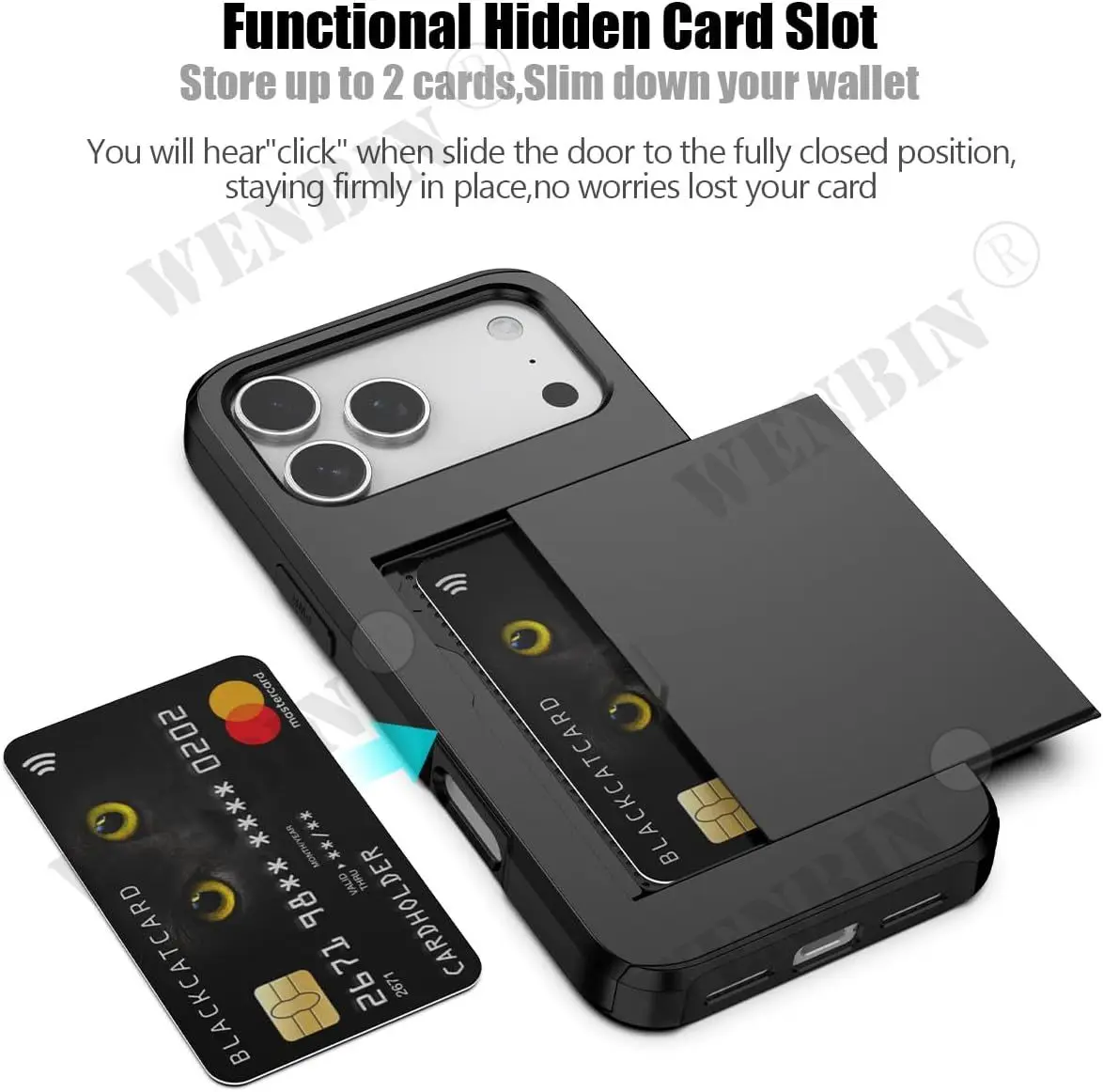 Sleek Wallet Card Holder Case with Heavy-Duty Protection