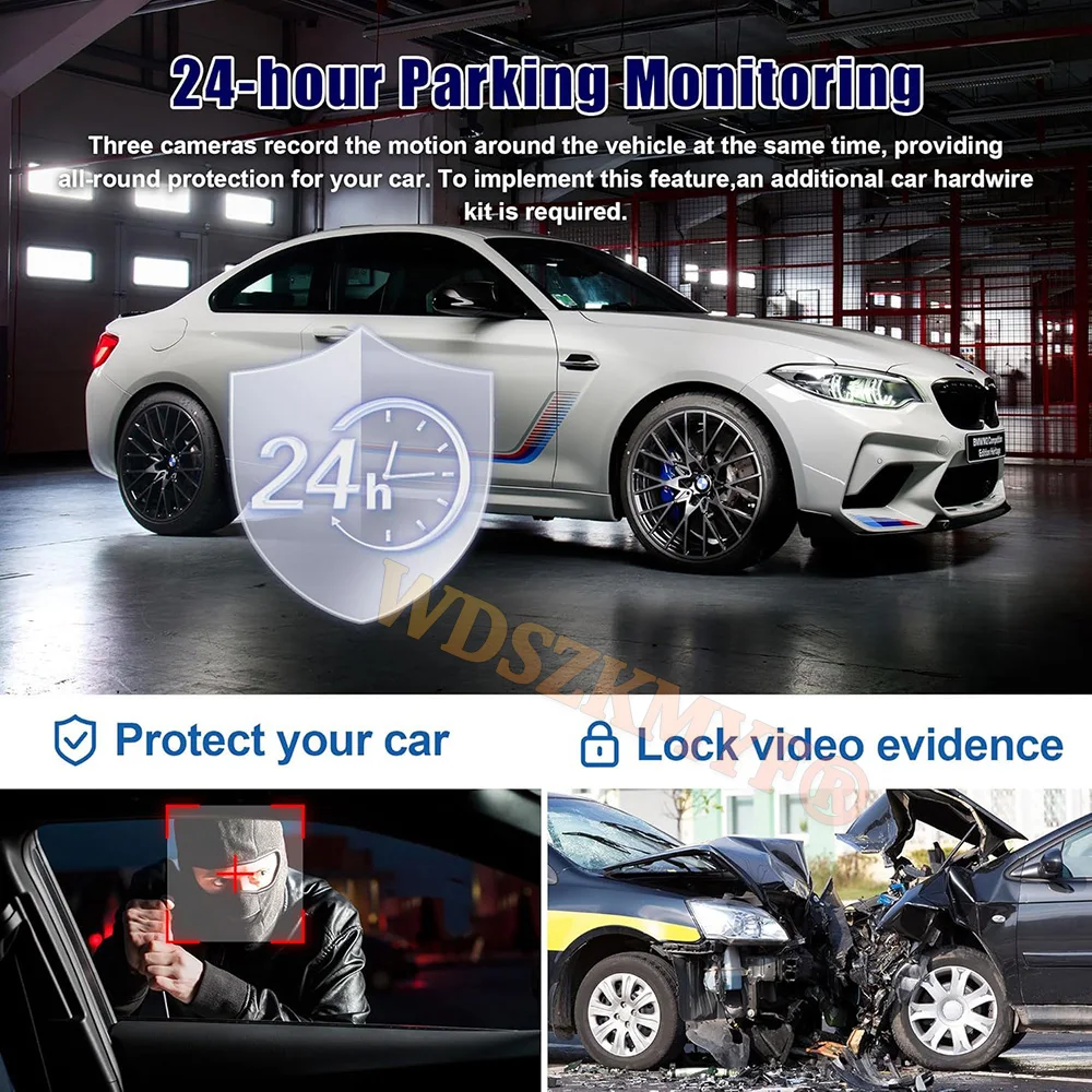 2/3 Camera Dash Cam For Cars Car DVR 1080P WIFI APP Car Dvr Video Recorder Rear View Camera G-Sensor Black Box Car Accessory