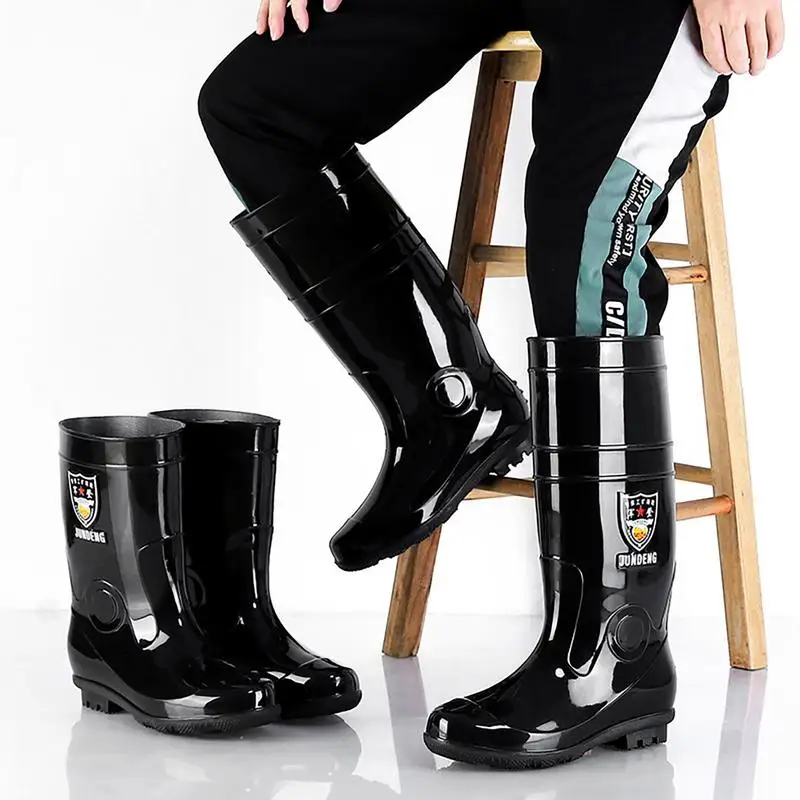 Rubber Boots HSBDNZQ Rain Boots For Men, Waterproof Mens With PVC