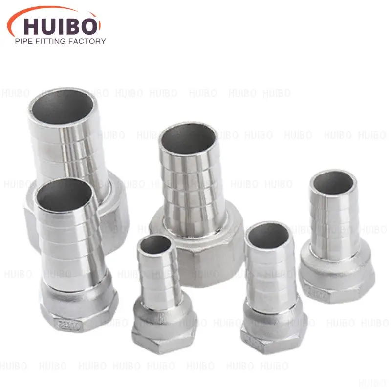 

1pcs Hose Barb 6mm~20mm to 1/4" 3/8" 1/2" 3/4" 1" BSP Female 304 Stainless Steel Pagoda Nipple Pipe Fitting Water Connector