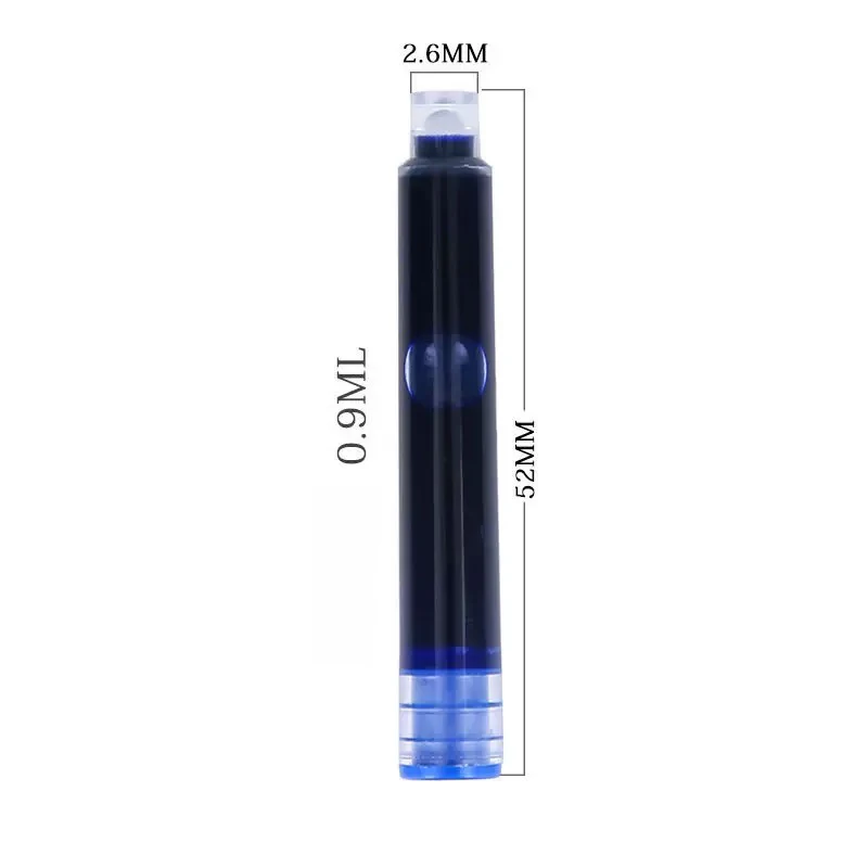 10/20/40 Pieces, 2.6mm Black Ink Cartridges, Suitable for Pens, Writing, Drawing and Office Supplies - 2