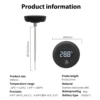 Wireless digital kitchen probe for barbecue, electronic kitchen probe, water, milk, meat, coffee 4