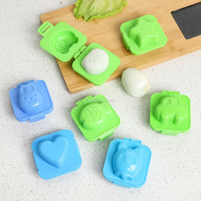 Cartoon Cute Boiled Egg Mold Fish Cart Heart Egg Sushi Rice Mold Decorated Fondant Cake Children's Lunch Supplementary Tool
