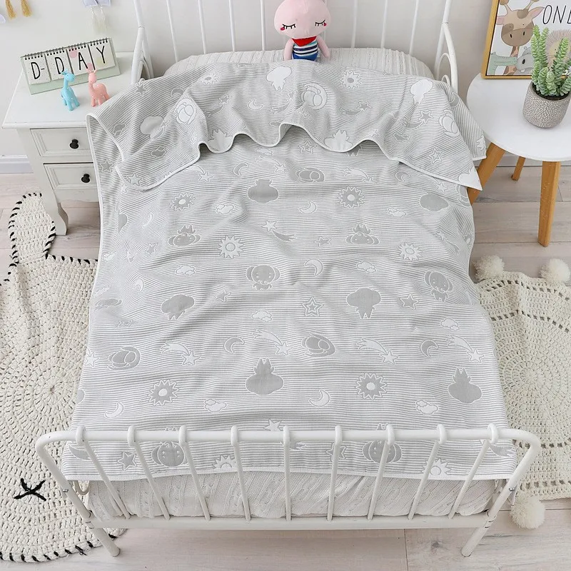 6 Layers Baby Blanket Muslin Cotton Baby Swaddle Warp Swaddle Infant Bedding Receiving Blankets Adult Bedsheets