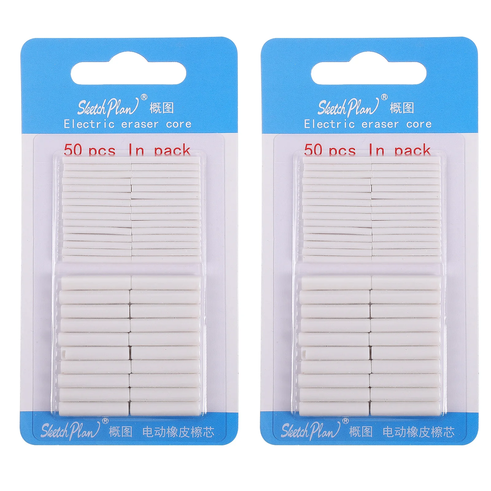 

100 Pcs Eraser Replacement Core Cores Electric Mechanical Accessory Refills Practical Drawing Mini Small Portable Erasers