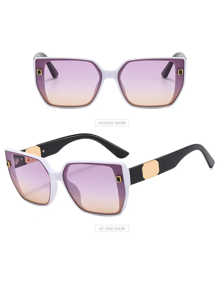 

Women's Fashion Luxury Sunglasses Trend Gradient Lenses Metal Decoration Brand Sun Glasses 2023 Unisex Outdoors High Street Wear