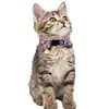 Gold Stars and Moon Cat Collar with Reflective Safety Buckle and Bell Adjustable Cats And Small Dogs Collars 6