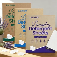 Fragrance Free Laundry Detergent Sheets Travel Eco-friendly 32 Loads Clothes Washing Detergent Sheets Plastic-Free Washer Strips