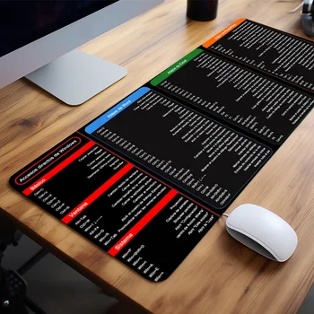 Spanish Excel Shortcuts Large Mouse Pad - Office Desk Mat for Computer & Keyboard 1