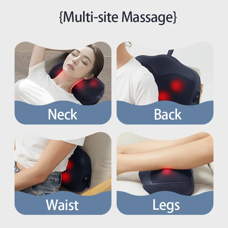 Shiatsu Neck Massage Pillow for Home Car Use