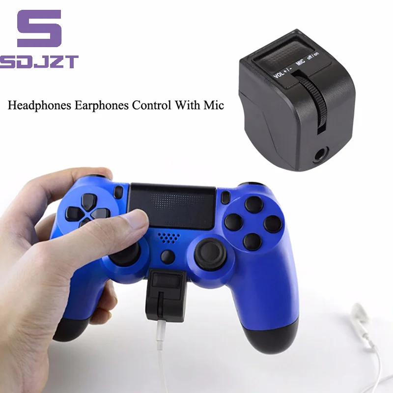 

Gamepad Headphone Adapters Volume Adjustable Earphone To Audio Adapter Noise Cancellation Game Accessories For PS4 Controller