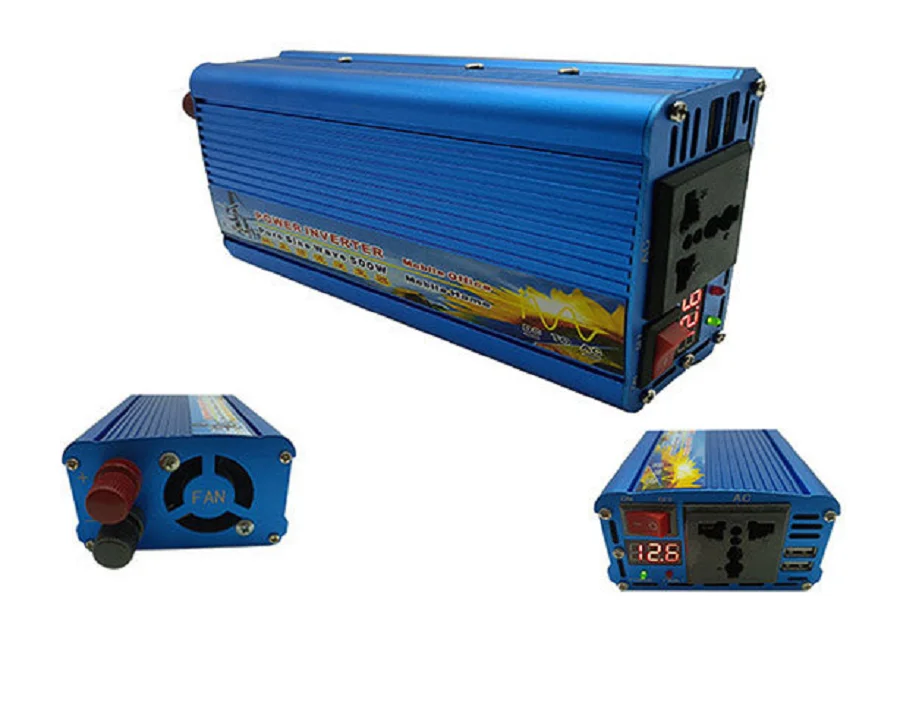순수 사인파 인버터, 전력 500W, DC 12V-AC 110V 120V 60HZ 피크 ..