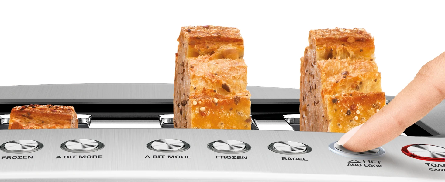 Description Picture 6 of item4-Slice BTA840XL Die-Cast Smart Toaster, Brushed Aluminum