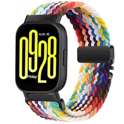 Breathable Braided Nylon Loop Strap with Parachute Buckle - 20mm/22mm - 22MM Width Band (Official rainbow)
