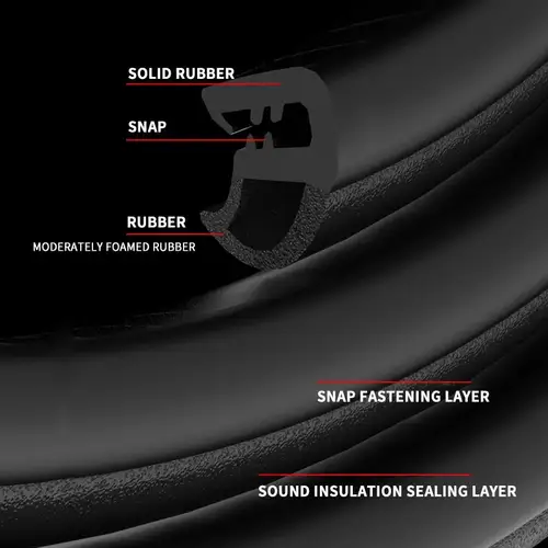 SEAMETAL Rubber Car Door Edge Seal Strip Universal B-Pillar Weatherstrip Auto Sealant Strip Noise Insulation for Car Sedan SUV - Image 5