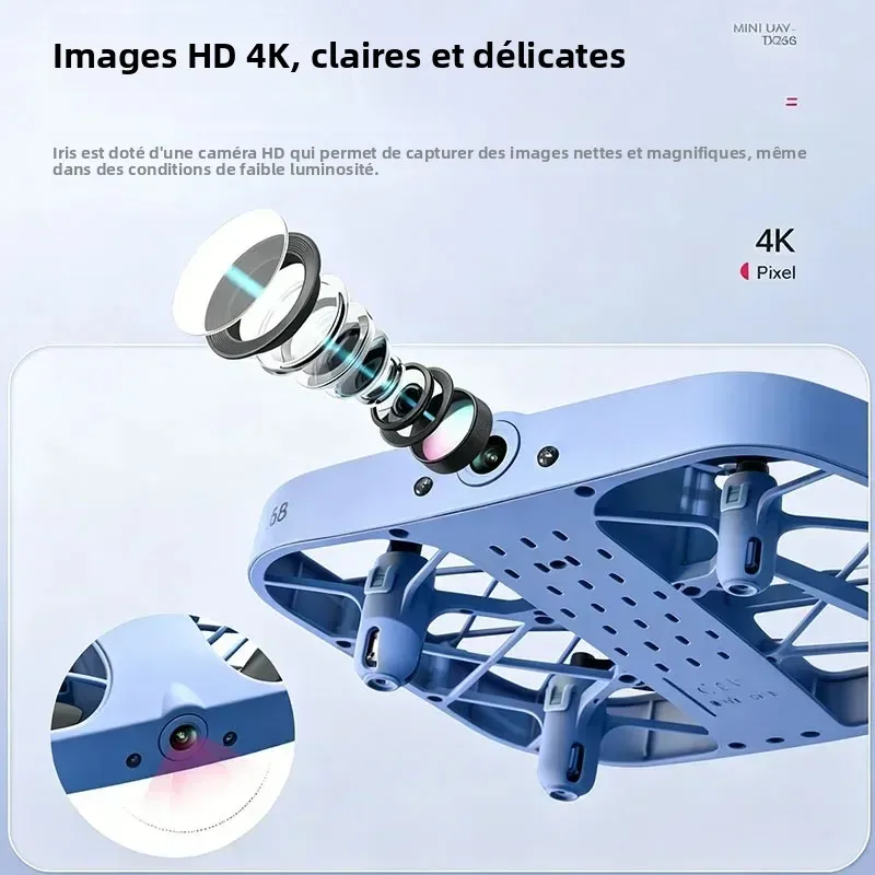 Drone 8K Camera 2.4G RC Quadcopter en mode plié pour transport facile