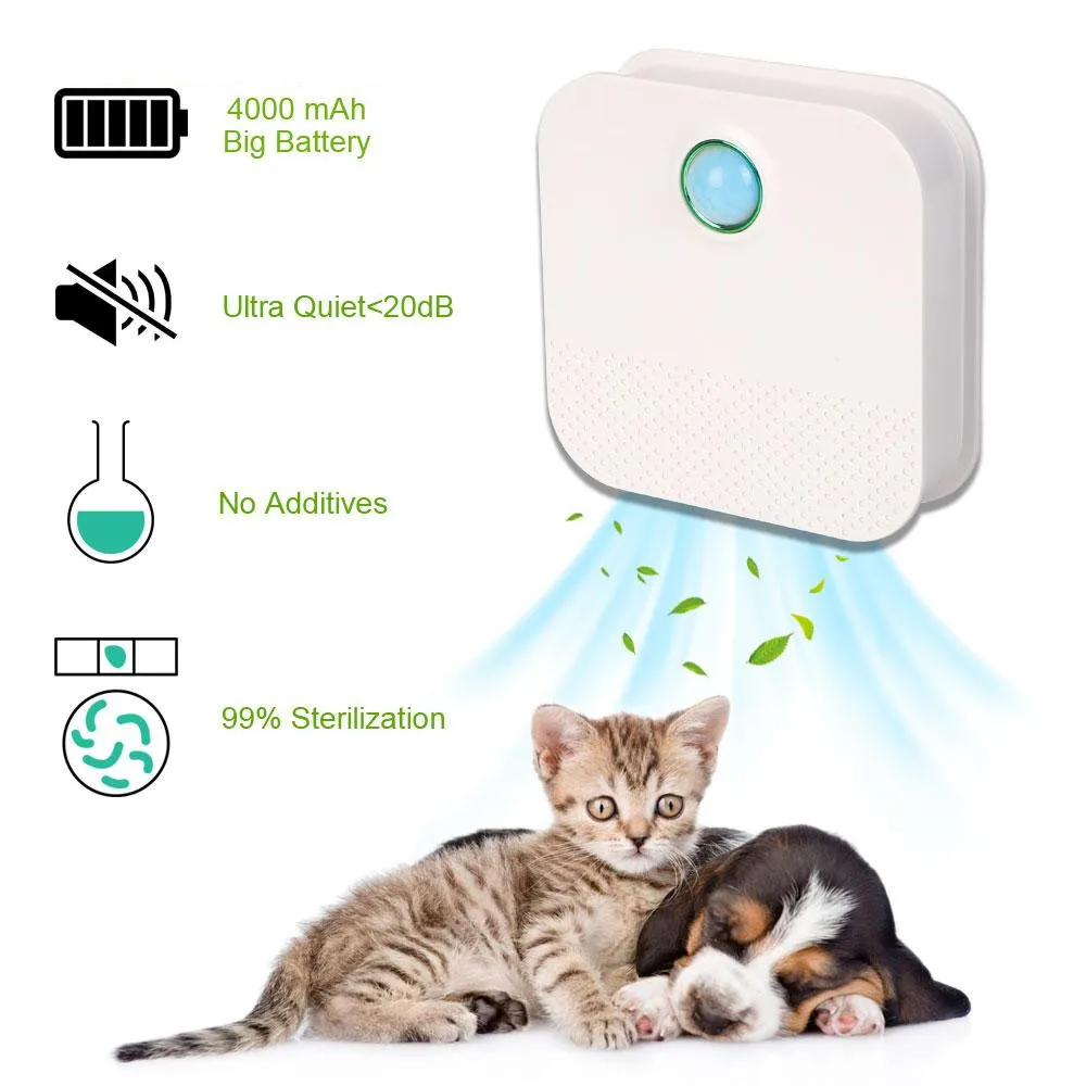 Rechargeable Pet Smell Remover 4000mAh Deodorizer Dog Toilet for Cats