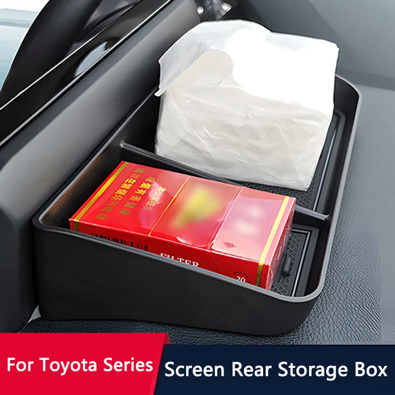 Qhcp Car Dashboard Storage Box Central Console Screen Back Storage Tray Organizer Pallet Per Toyota Highlander 2022 Kluger 21-22