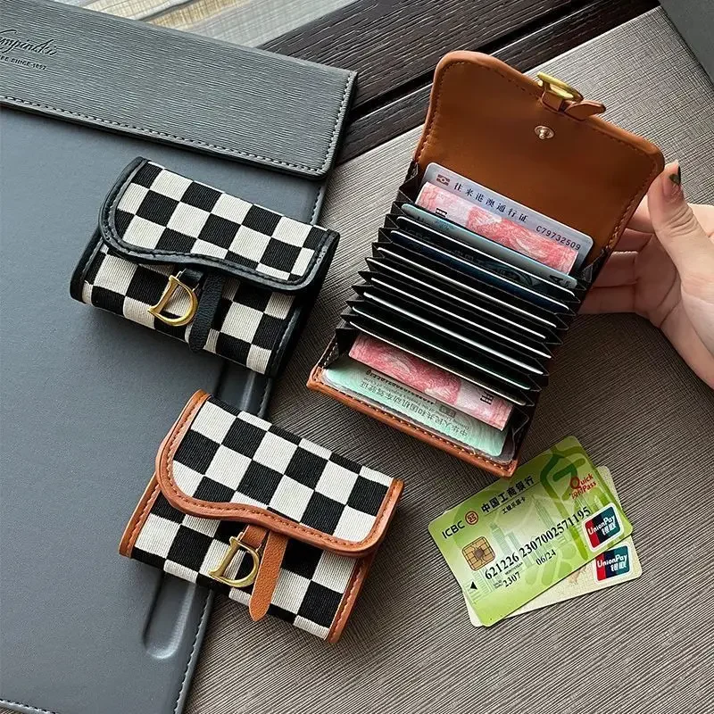 Card Package Multiple Positions Good-looking Coin Purse Autumn/Winter Folding Bag Organ Fashion Versatile Short Style Small