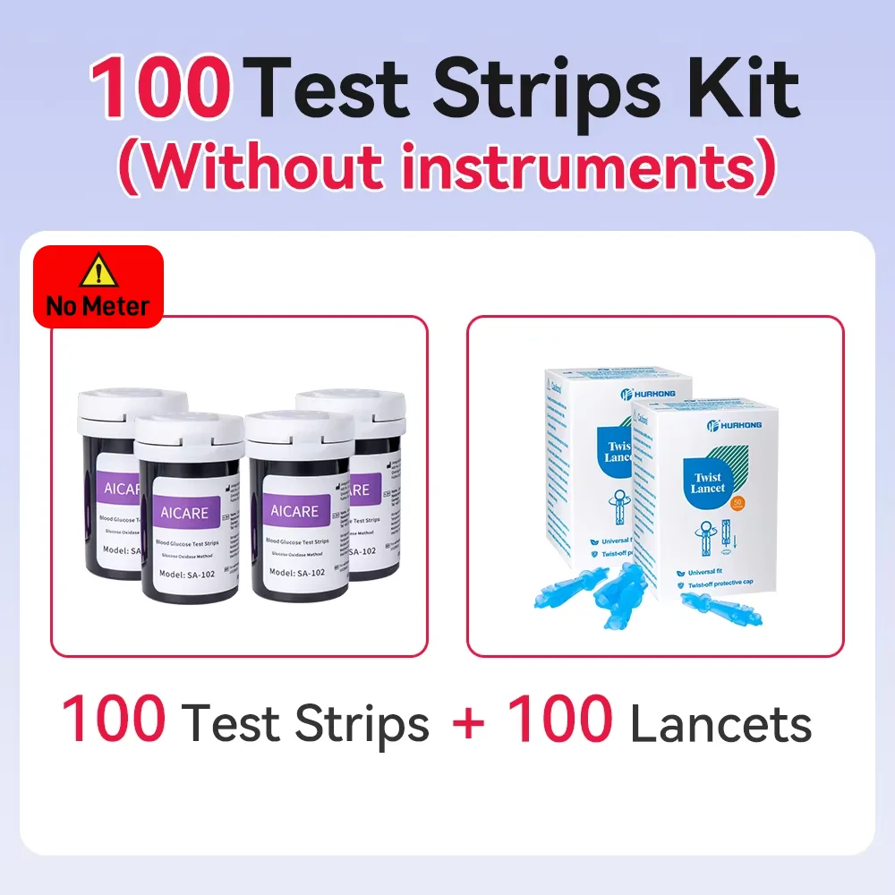 Blood Glucose Monitoring Kit with Test Strips and Lancing Device for High Blood Sugar Management