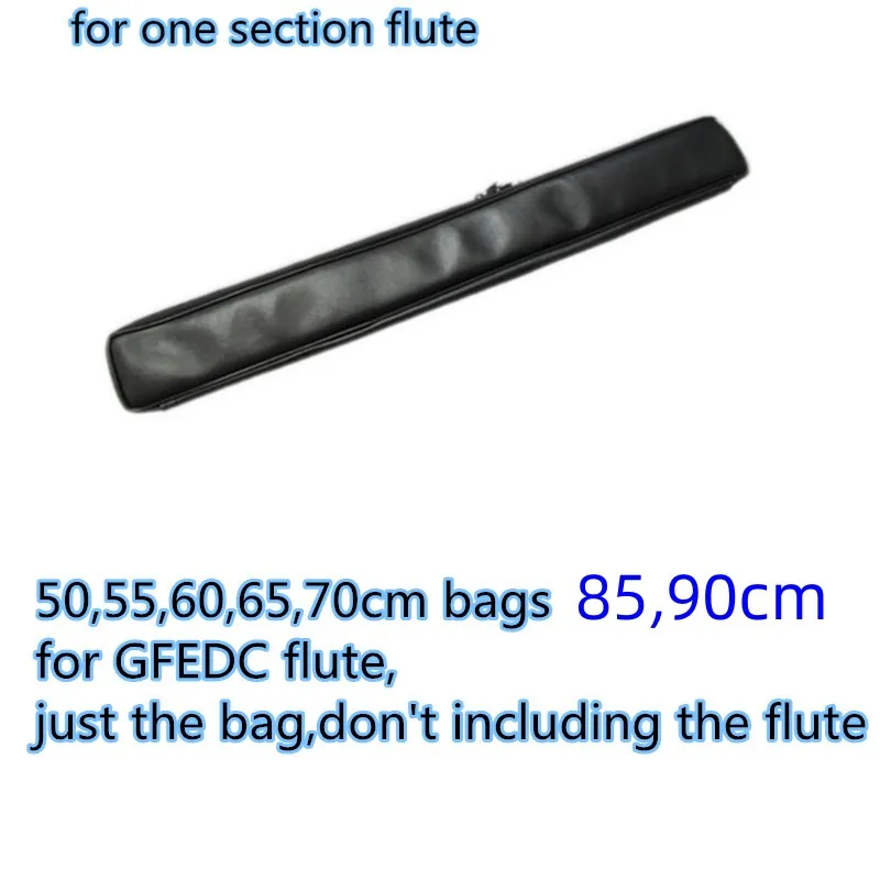 High Quality portable 1-section irish Flute Bag double zipper PU case thick shockproof dizi xiao gig cover CDEFG key strap