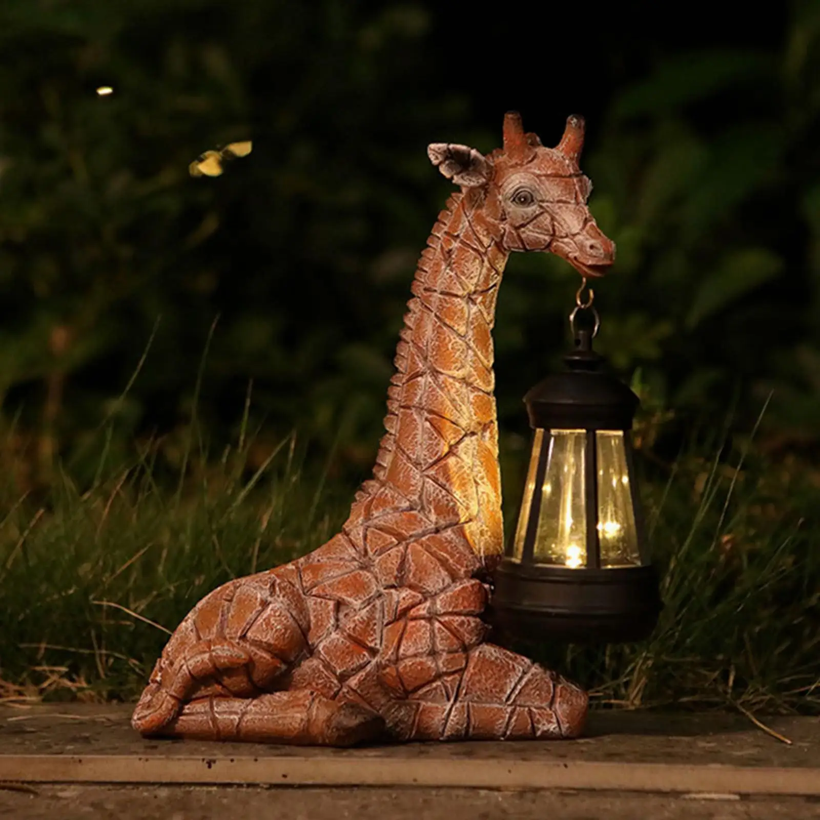 Garden Giraffe Statue Animal Sculpture with Solar Light Nice Gift Collectibles Garden Giraffe Statue Animal Sculpture with Solar Light Nice Gift Collectibles