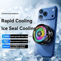 Suction-Type Phone Cooler K58 PRO High Power 24W High-Power Semiconductor Mobile Phone Cooler With Magnetic Suction Clips, Dual- 2