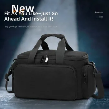 Borsa Fotografica Portatile Rinforzata per DSLR, Tracolla e Maniglia, Grande Capacità, Impermeabile, per Viaggi e Protezione Fotografica all'Aperto