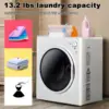 Laundry Dryer, 2.6 cu ft Front Load Stainless Steel Clothes Dryers with Exhaust Pipe, 1400W, Control Panel Four-Function Portabl 3
