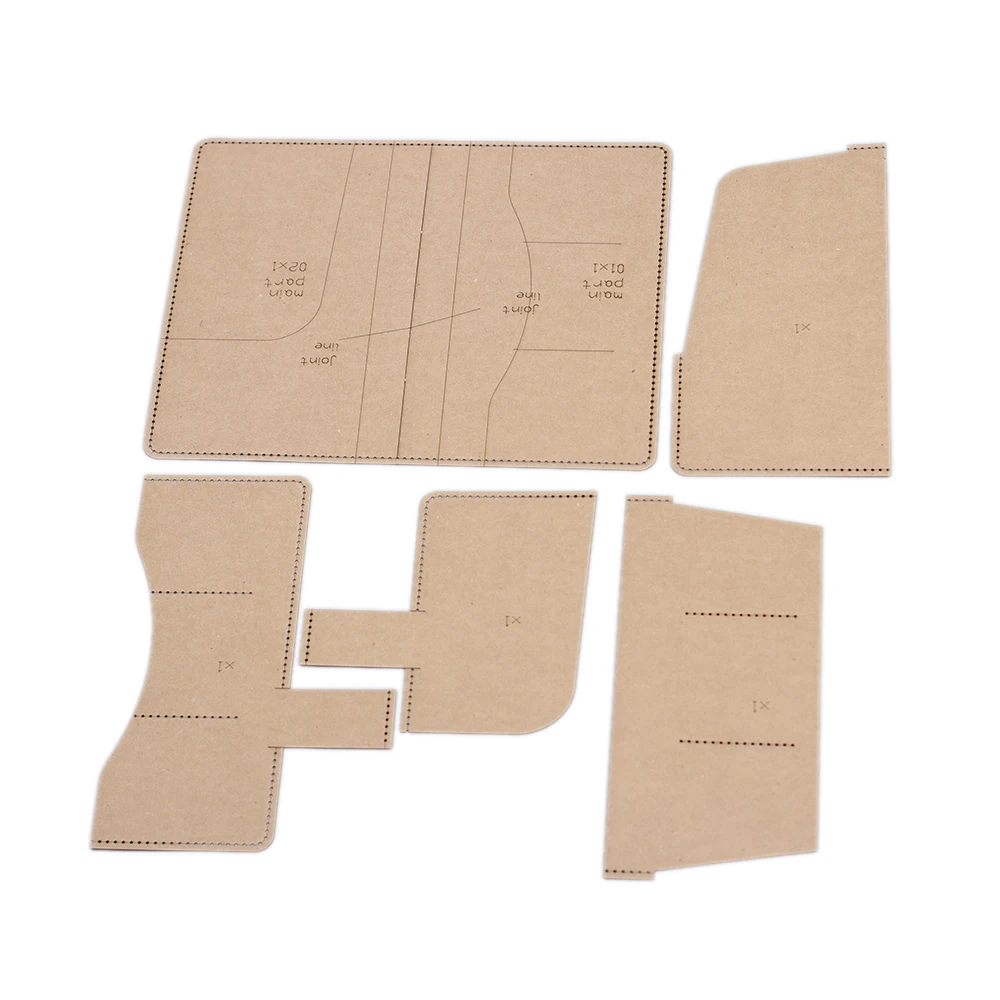 Leather craft template sewing template notebook sewing pattern 13x23x2cm
