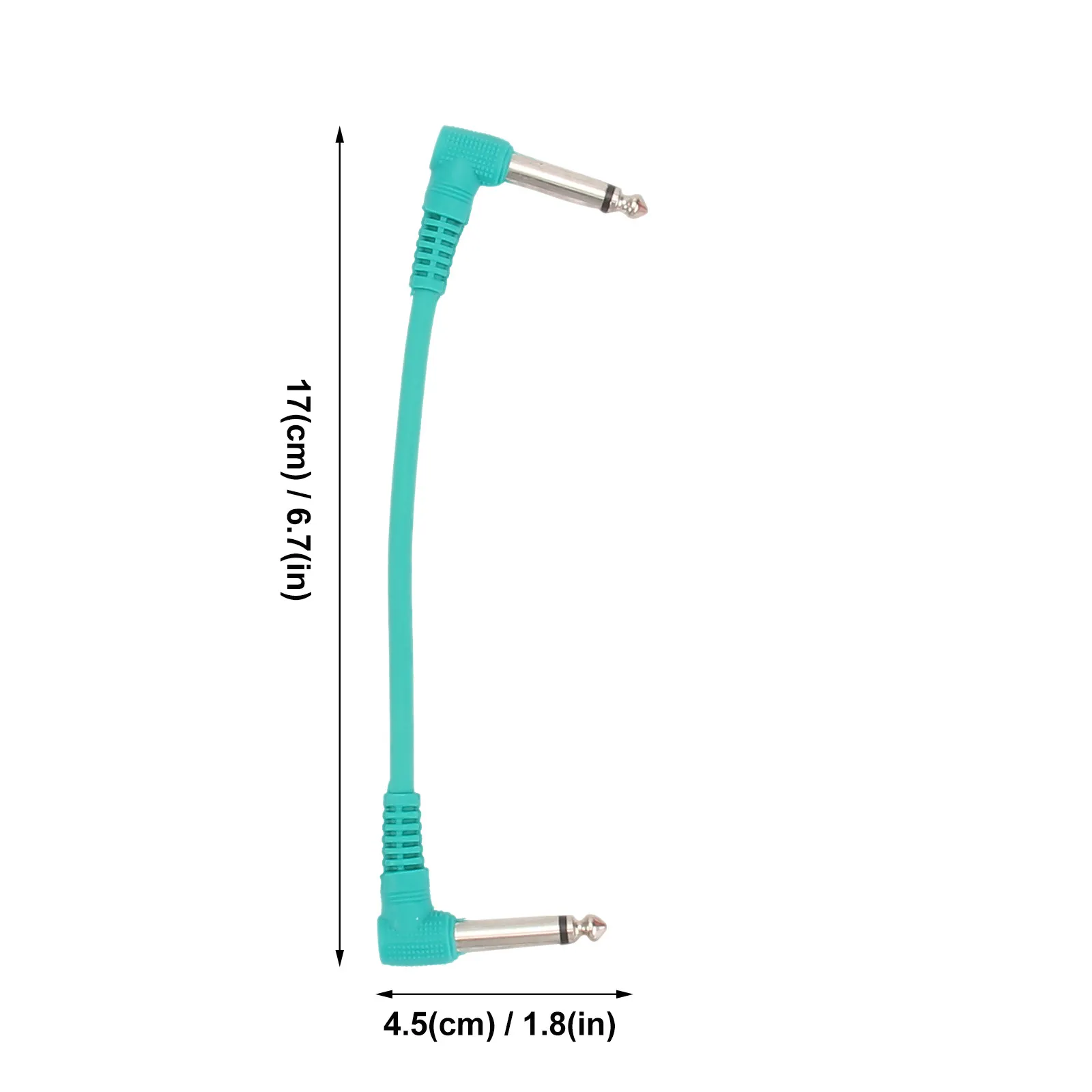 6Pcs 15Cm 기타 패치 케이블 6.35mm 플랫 플러그 전기 기타 베이스 우쿨렐레 앰프 용 무산소 구리 코어 소음 감소