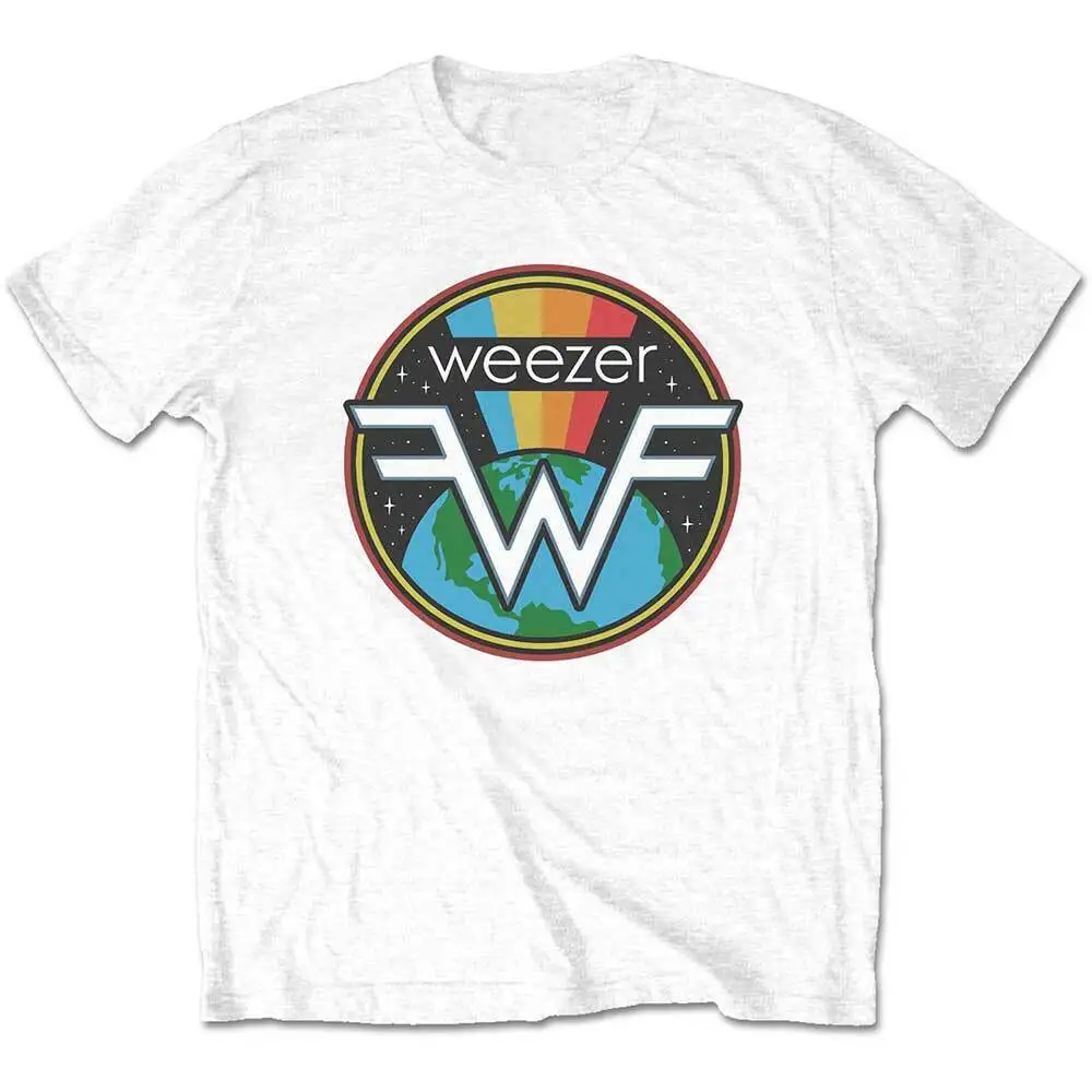 Weezer-T-Shirt Unisex-Logo Simbolo-Cotone Bianco