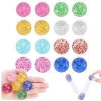 10pcs Children Bouncy Ball Toy Colored Bouncing Ball Rubber Outdoor Toys Sport Games Gold powder  Elastic Juggling Jumping Balls 1