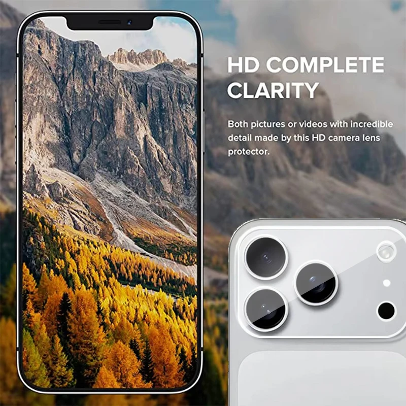 1-4PCS Camera Lens Protector for iPhone 17 Pro Max Lens Protective Glass for iPhone Air 17 16 15 14 Pro Max Plus Tempered Glass 6