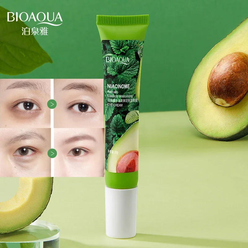 

BIOAQUA Avocado Elastic Moisturizing Eye Cream Anti-Wrinkle Diminishing Eye Lines and Dark Circles Against Puffiness Firming