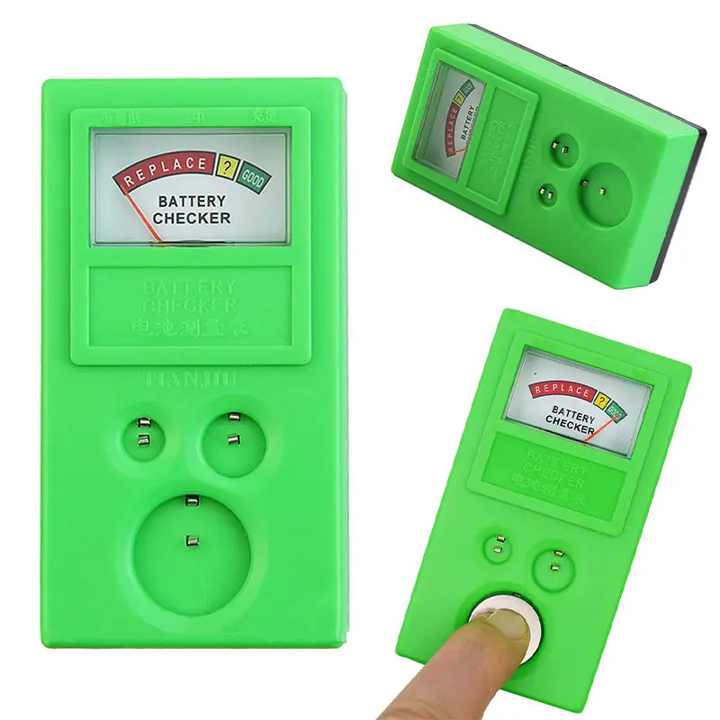 

New Arrival Watch Button Cell Coin Battery Tester for LR44 CR2032 CR2025 Batteries Capacity Power Test Tools Yellow Green Random
