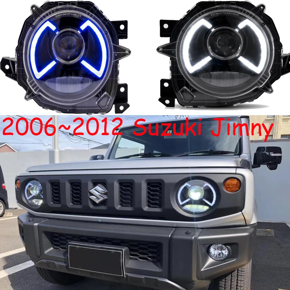 

Автомобильный bupmer Передний фонарь 2006 ~ 2012y для Suzuki Jimny Передний фонарь автомобильные аксессуары светодиодный ные ДХО Противотуманные фары для Jimny